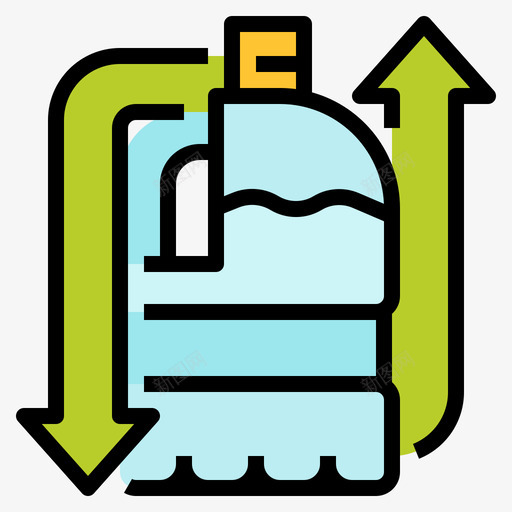 奶瓶回收24线性颜色svg_新图网 https://ixintu.com 奶瓶 回收 线性 颜色