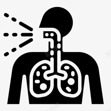 咳嗽冠状病毒97填充图标