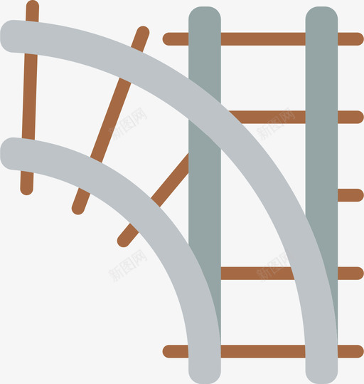 轨道铁路48平直svg_新图网 https://ixintu.com 轨道 铁路 平直