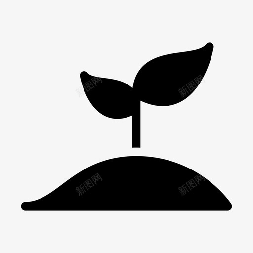 植物生长绿色自然svg_新图网 https://ixintu.com 植物 生长 自然 绿色 土壤 字形