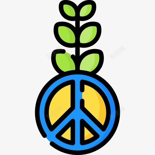 和平希望6线性颜色svg_新图网 https://ixintu.com 和平 希望 线性 颜色
