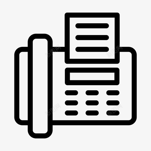 固定电话通信接收器svg_新图网 https://ixintu.com 电话 通信 固定 接收器 通话 符号