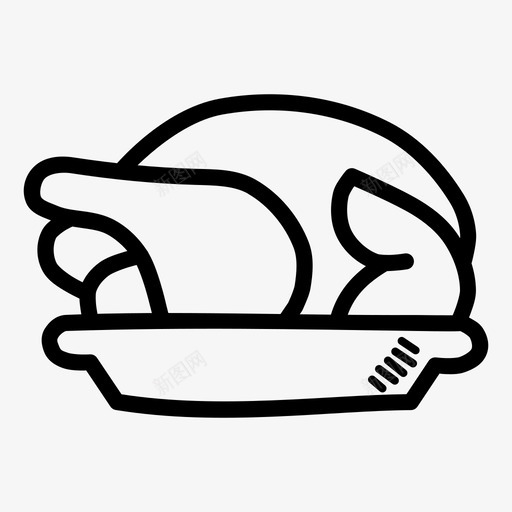 鸡肉晚餐食物svg_新图网 https://ixintu.com 晚餐 鸡肉 食物 感恩节 火鸡 中国 新年 涂鸦