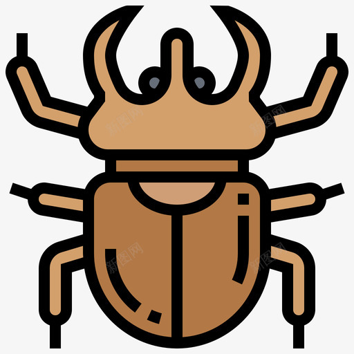 甲虫昆虫9线形颜色svg_新图网 https://ixintu.com 甲虫 昆虫 线形 颜色