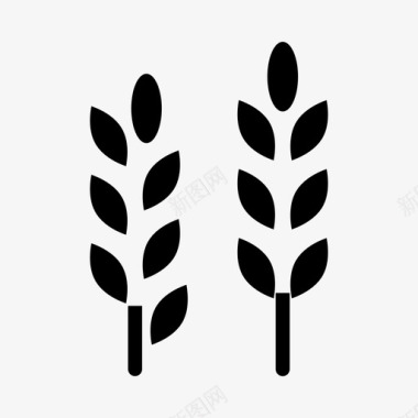小麦作物食物图标