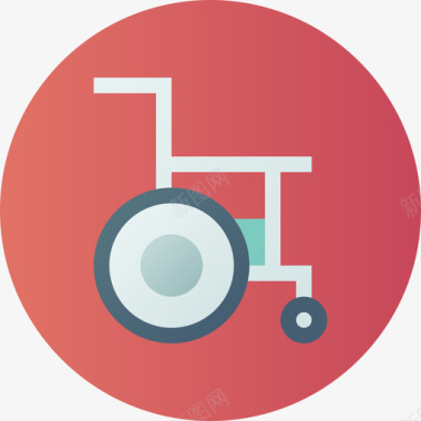 轮椅医疗工具9梯度图标