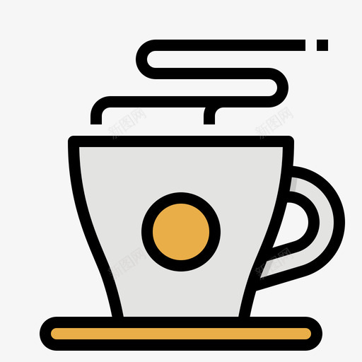 咖啡休息时间在家工作16线性颜色svg_新图网 https://ixintu.com 咖啡 休息 时间 在家 工作 线性 颜色