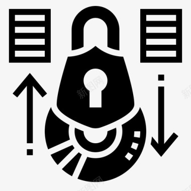 保护机密信息15字形图标