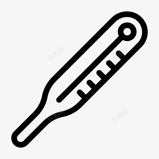 温度计发热测量svg_新图网 https://ixintu.com 医疗 温度计 发热 测量 温度 健康 字形