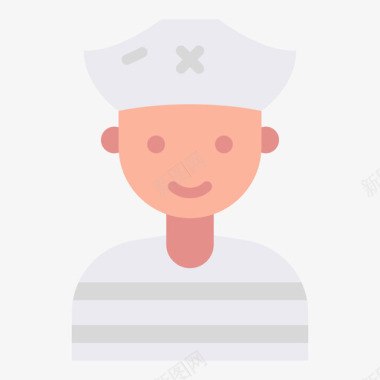 海盗46号水手扁平图标
