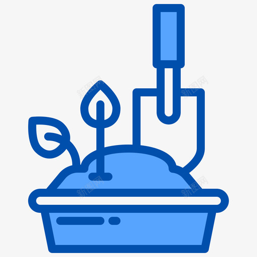 植物呆在家里39蓝色svg_新图网 https://ixintu.com 植物 呆在 呆在家 家里 蓝色