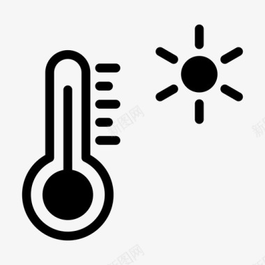 太阳温度计天气预报温度图标