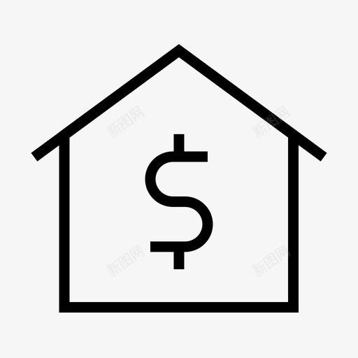 房屋出售购买房地产svg_新图网 https://ixintu.com 房屋出售 房地产 购买 房屋 租金 基本 图标
