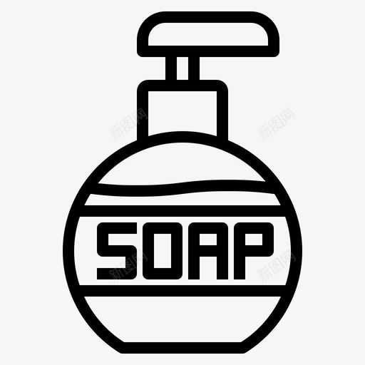肥皂保健和医疗26线性svg_新图网 https://ixintu.com 肥皂 保健 医疗 线性