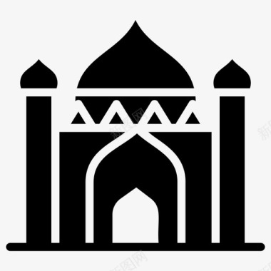 russain清真寺建筑伊斯兰建筑俄罗斯地标图标
