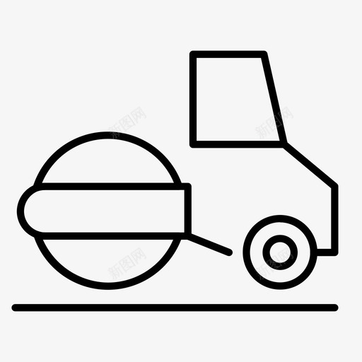 振动压路机建筑工程车svg_新图网 https://ixintu.com 振动 压路机 建筑 工程车 运输 卡车