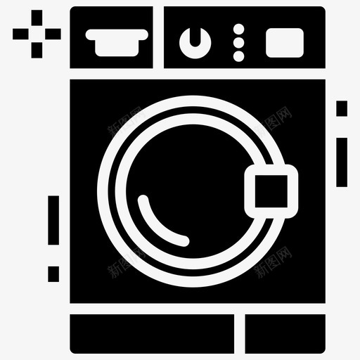 全自动洗衣机自动洗衣机洗衣机svg_新图网 https://ixintu.com 洗衣机 自动 全自动 电器 成套 家具 室内装饰 字形 矢量 矢量图 图标