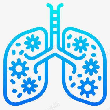 感染肺部医疗保健18梯度图标