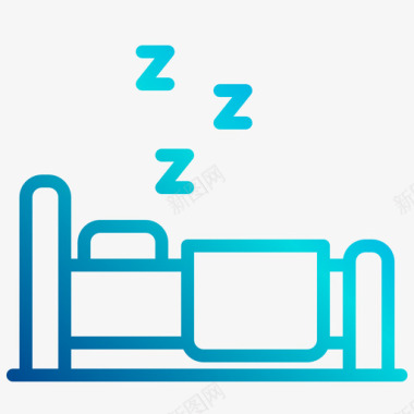 睡觉呆在家41线性梯度图标