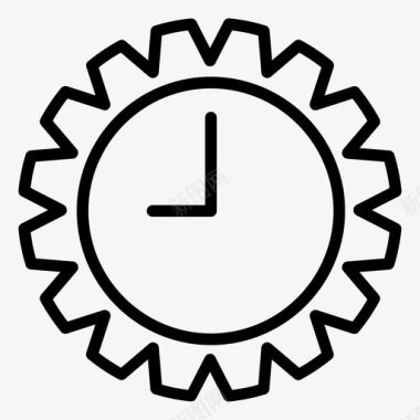时钟齿轮闹钟截止日期图标