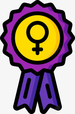 奖品妇女节56线性颜色图标