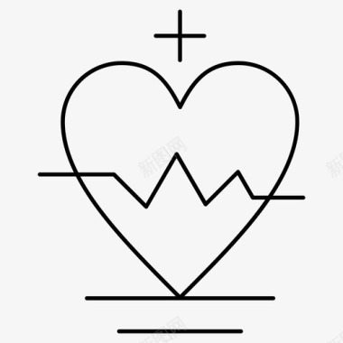 心脏心电图心率图标