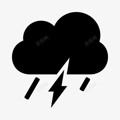 雷声危险闪电svg_新图网 https://ixintu.com 雷声 危险 闪电 暴风雨 溪流 天气