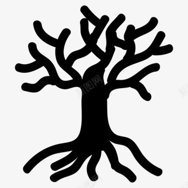 树裸树蜕皮图标