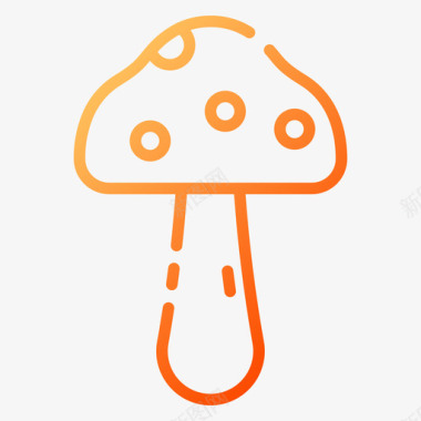 蘑菇水果和蔬菜8梯度图标
