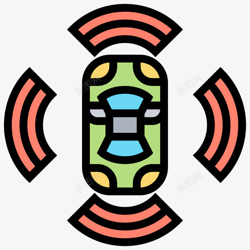 3d传感器自动驾驶汽车1线性颜色svg_新图网 https://ixintu.com 3d 传感器 自动 驾驶 汽车 线性 颜色