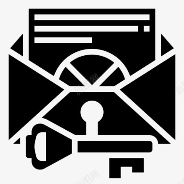 机密机密信息15字形图标