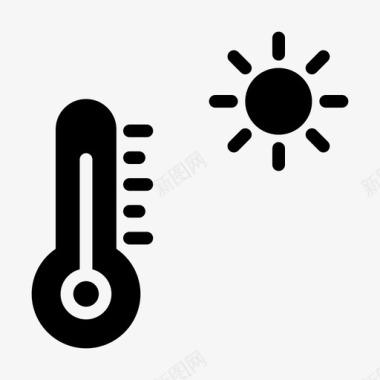 太阳温度计气候温度图标