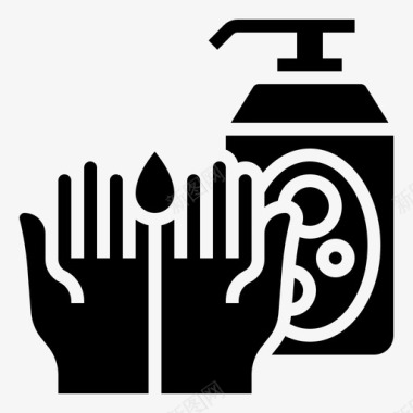 洗手液洗手液20字形图标