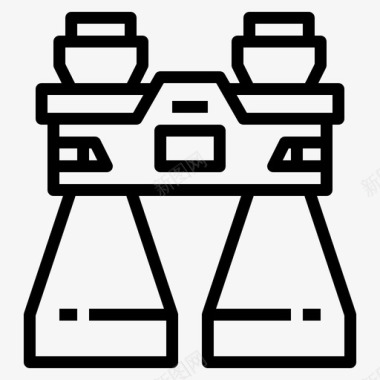 双筒望远镜野营182轮廓图标