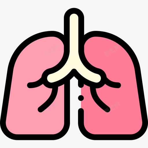 肺医疗服务20线性颜色svg_新图网 https://ixintu.com 医疗服务 线性 颜色
