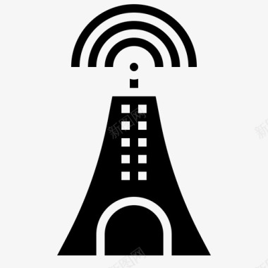 通信塔天线电子设备图标