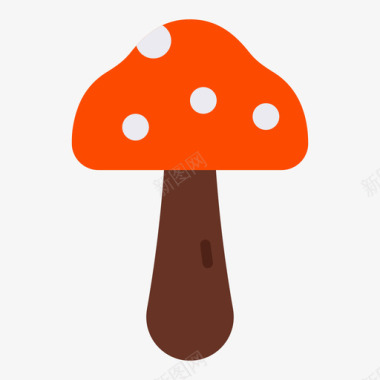 蘑菇水果和蔬菜9扁平图标