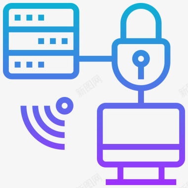 数据安全网络技术29梯度图标