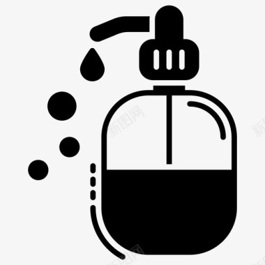 液体肥皂分配器泡沫分配器手凝胶图标