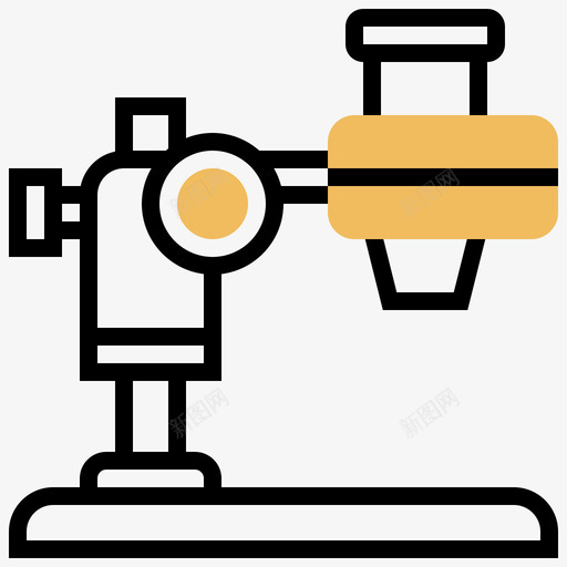 显微镜医用272黄影svg_新图网 https://ixintu.com 显微镜 医用 黄影