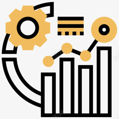 数据分析数据分析32黄色阴影图标