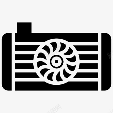汽车散热器风扇汽车配件汽车设备图标