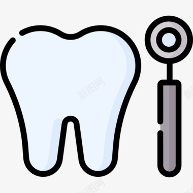 牙齿医学56线颜色图标