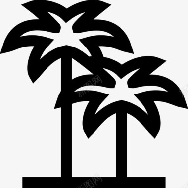 棕榈树丛林22线形图标
