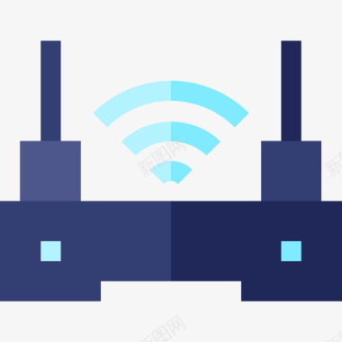 Wifi远程办公10扁平图标