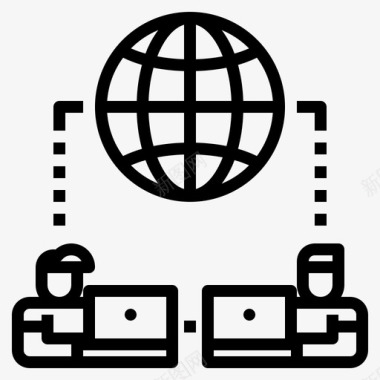 在线学习在线教育47线性图标