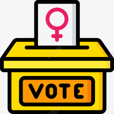 投票妇女节56线性颜色图标
