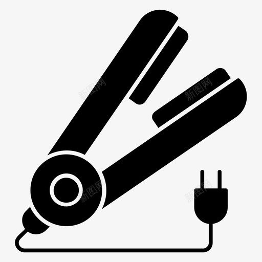 直发器电子电器卷发器svg_新图网 https://ixintu.com 直发 发夹 电子电器 卷发器 发型 设计 健康 美容 时尚 立体 矢量
