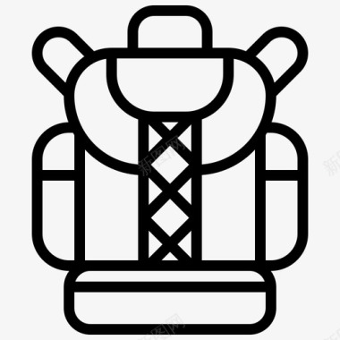 背包背包客13直线型图标