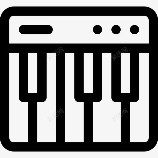 钢琴音乐和视频应用程序4线性svg_新图网 https://ixintu.com 钢琴 音乐 视频 应用程序 线性